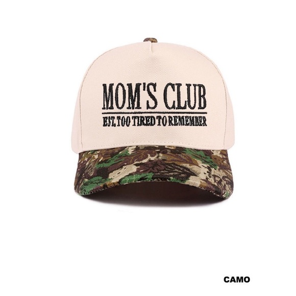 Zenana Outfitters Accessories - MOM CLUB Camo Two-Tone Cap
